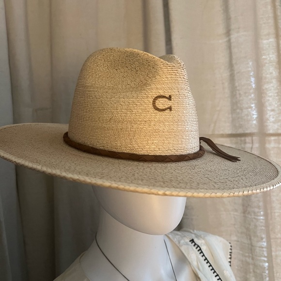 COPY - Charlie 1 Horse Palm Leaf Hat- Large - Picture 1 of 3